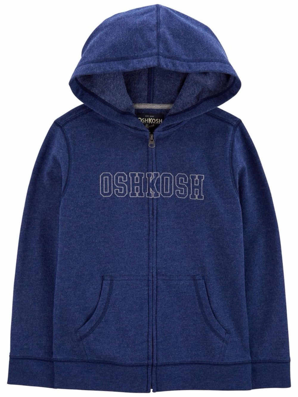OshKosh B'gosh Indigo Blue Boys Full-Zip Hoodie with Logo
